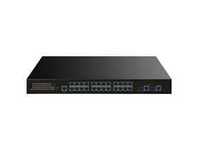24-Port 10/100M With 2-port Gigabit Combo managed POE Switch